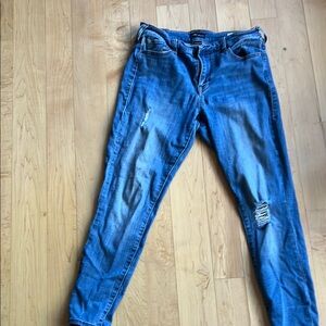 True Religion Blue Skinny Jeans Distressed